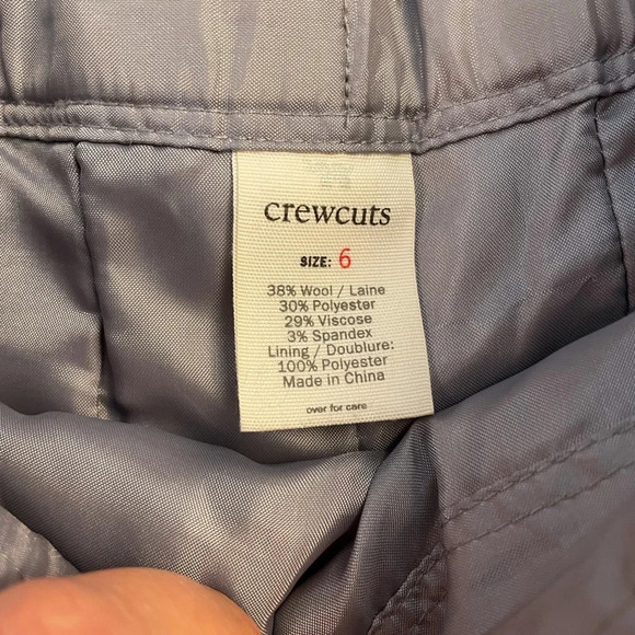 Crewcut Girls Grey Wool Box Pleated skirt, size 6 - Picture 6 of 7